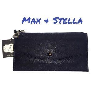 Stella & Max Black Clutch NWT